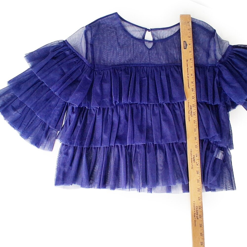 Jasmin Shokrian Silk Pencil Skirt Blue Embroidered Plus Sign 2 Piece Lot SZ 10 L - Picture 6 of 16